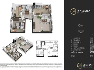 Prodej bytu 3+1, Jindřichův Hradec, 65 m2