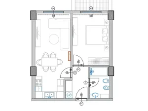Prodej bytu 2+kk, Qerret, Albánie, 59 m2