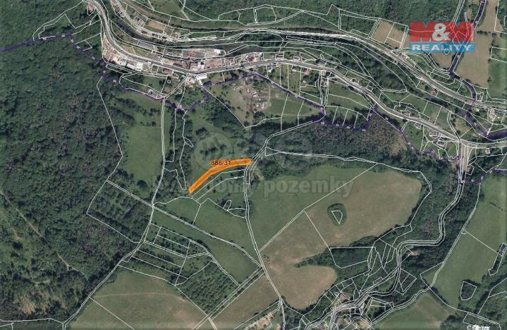 Prodej trvalého travního porostu, Valkeřice, 1493 m2