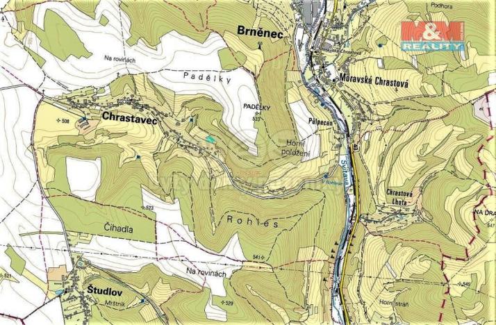 Prodej trvalého travního porostu, Chrastavec, 2405 m2