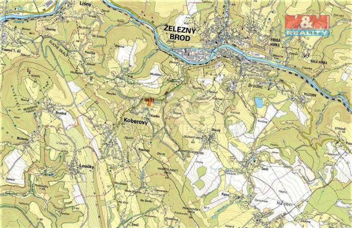 Prodej louky, Koberovy, 2848 m2