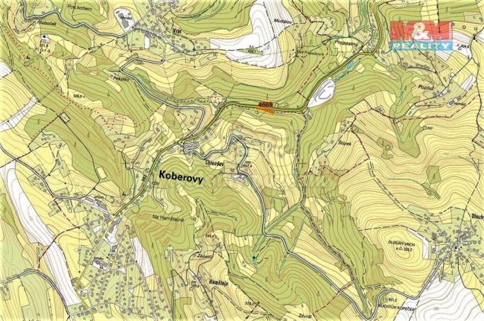 Prodej rybníku, Koberovy, 437 m2
