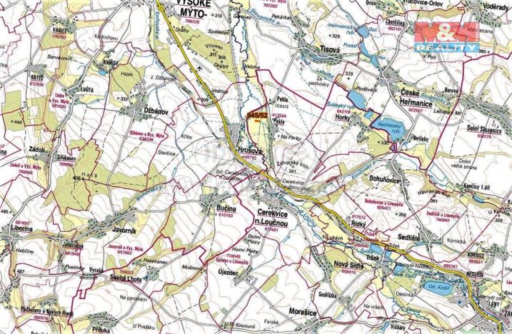 Prodej trvalého travního porostu, Cerekvice nad Loučnou, 1828 m2