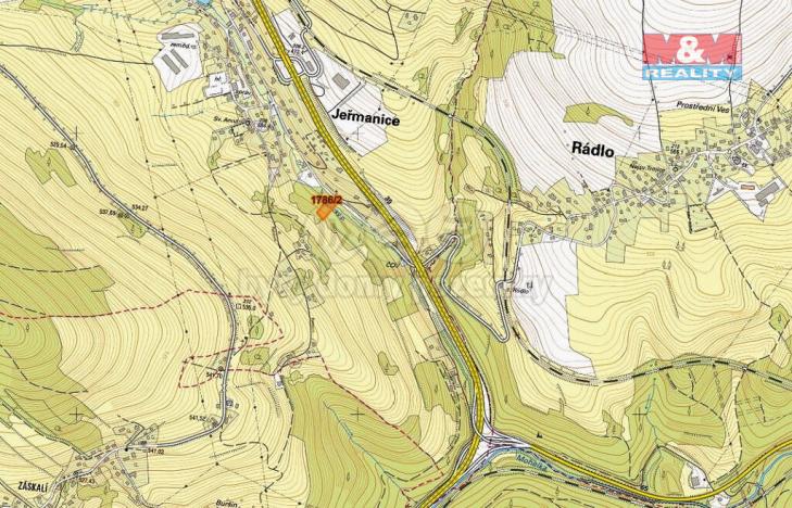 Prodej trvalého travního porostu, Jeřmanice, 2727 m2