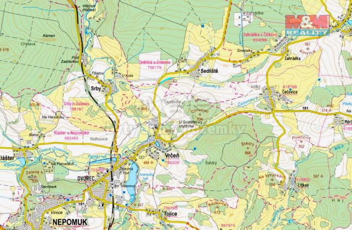 Prodej trvalého travního porostu, Sedliště, 8352 m2