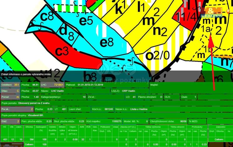 Prodej lesa, Lhota u Vsetína, 8758 m2