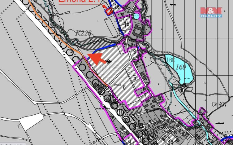 Prodej trvalého travního porostu, Cvikov - Drnovec, 3023 m2
