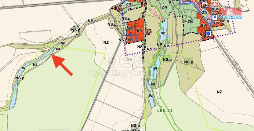 Prodej lesa, Tuchořice, 2921 m2