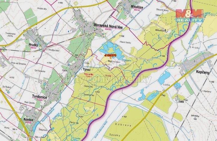 Prodej trvalého travního porostu, Moravská Nová Ves, 511 m2