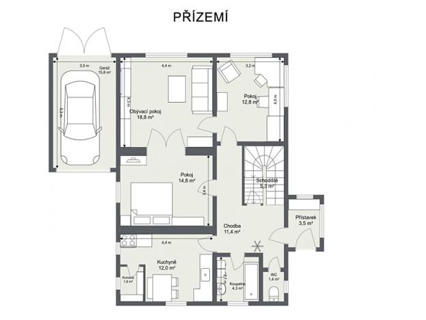 Prodej rodinného domu, Praha - Zbraslav, Pod spravedlností, 196 m2