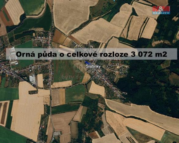 Prodej zemědělské půdy, Slatinky, 3072 m2