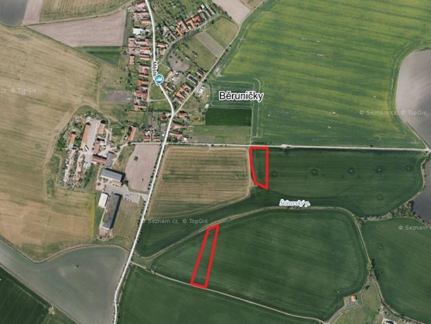 Prodej podílu zemědělské půdy, Běrunice, 721 m2