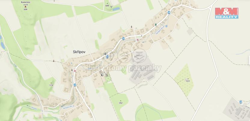 Prodej pozemku pro bydlení, Skřípov, 1438 m2