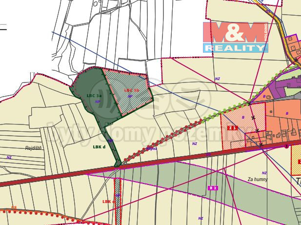 Prodej pole, Tuřany - Byseň, 27000 m2