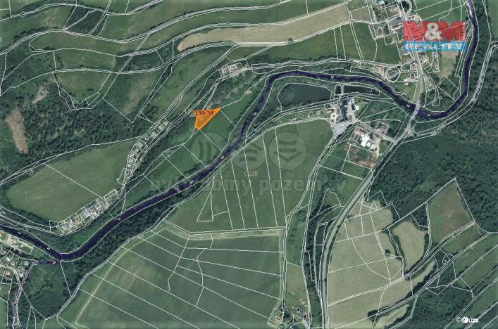 Prodej trvalého travního porostu, Kružberk, 1620 m2