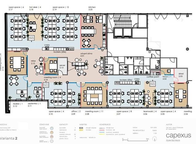 Pronájem kanceláře, Praha - Smíchov, Moulíkova, 570 m2