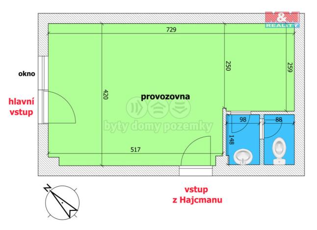 Pronájem obchodního prostoru, Ostrava - Dubina, Horní, 31 m2