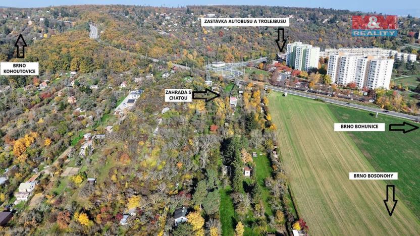 Prodej zahrady, Brno - Bosonohy, 1500 m2