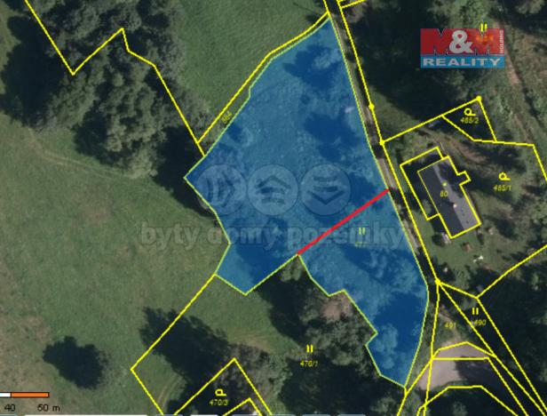 Prodej zahrady, Bernartice, 1039 m2