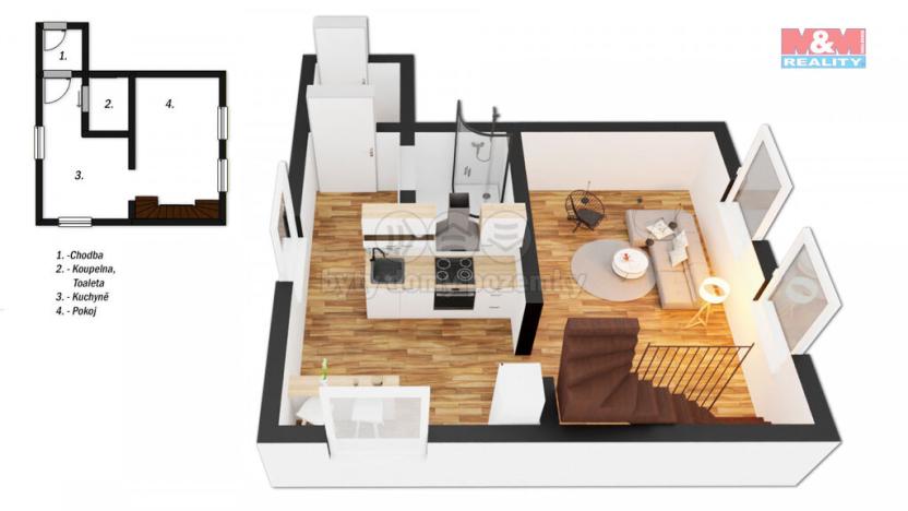 Prodej bytu 3+1, Bělá nad Svitavou, 65 m2