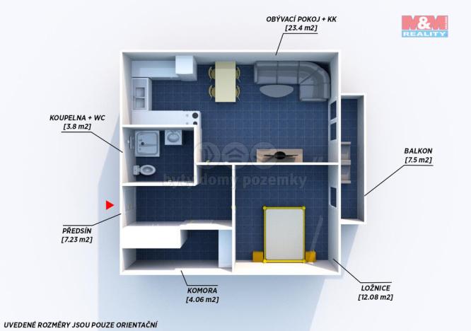 Pronájem bytu 2+kk, Třemošná, Školní, 50 m2