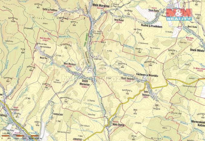 Prodej pozemku pro bydlení, Václavov u Bruntálu - Horní Václavov, 1095 m2