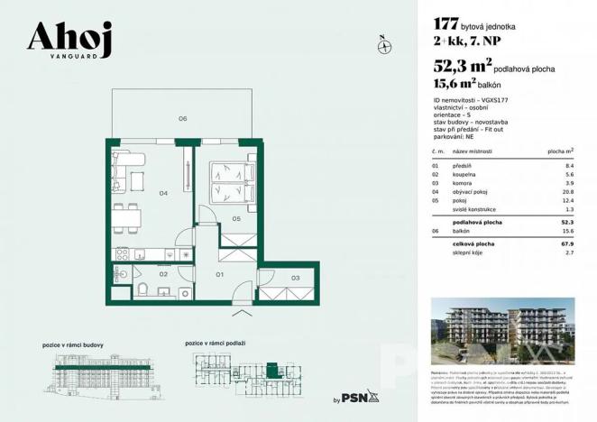 Prodej bytu 2+kk, Praha - Modřany, Československého exilu, 52 m2