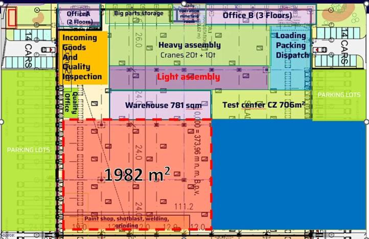Pronájem výrobních prostor, Jeneč, Průmyslová, 1982 m2