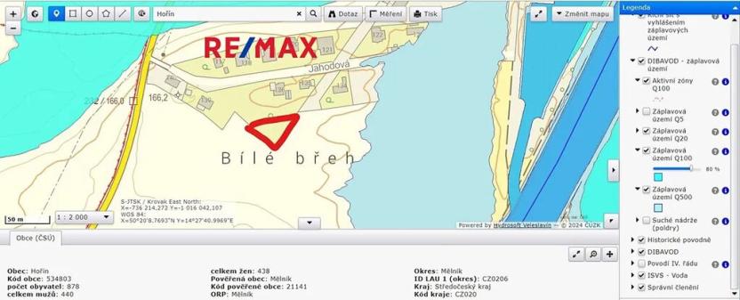 Prodej pozemku pro bydlení, Hořín, 995 m2