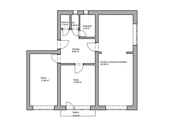 Prodej bytu 3+kk, Hamr, 83 m2