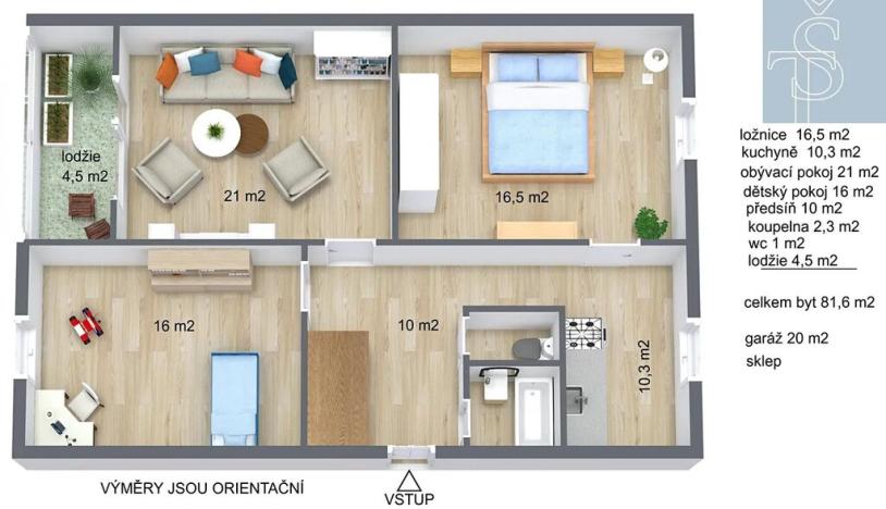 Prodej bytu 3+1, Mochtín, 81 m2