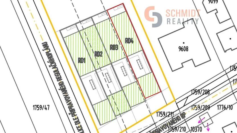Prodej pozemku pro bydlení, Hodonín, Na Výhoně, 459 m2