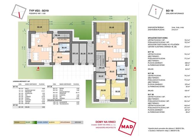 Prodej bytu 4+kk, Němčičky, 111 m2