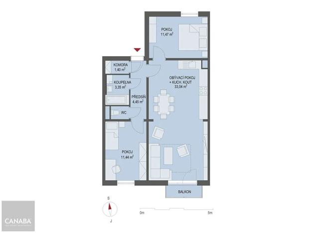 Prodej bytu 3+kk, Nehvizdy, 68 m2