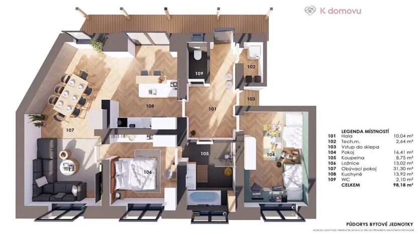 Prodej bytu 3+kk, Bílovice, 396 m2