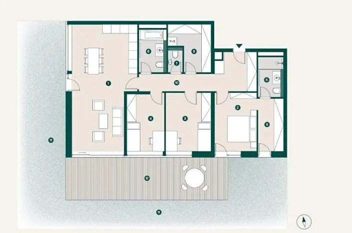 Prodej bytu 4+kk, Praha - Troja, Pod Hrachovkou, 106 m2