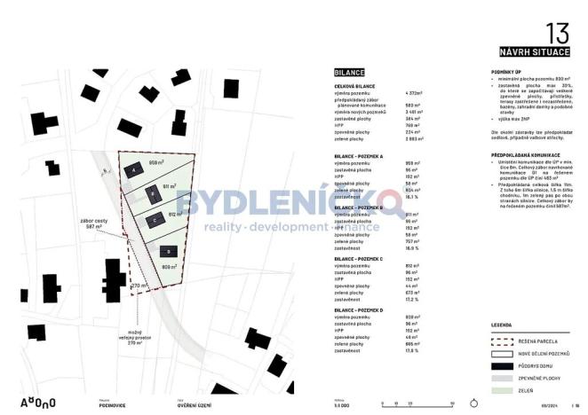 Prodej pozemku pro bydlení, Pocinovice, 4102 m2