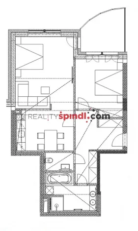 Prodej bytu 2+kk, Špindlerův Mlýn, 75 m2