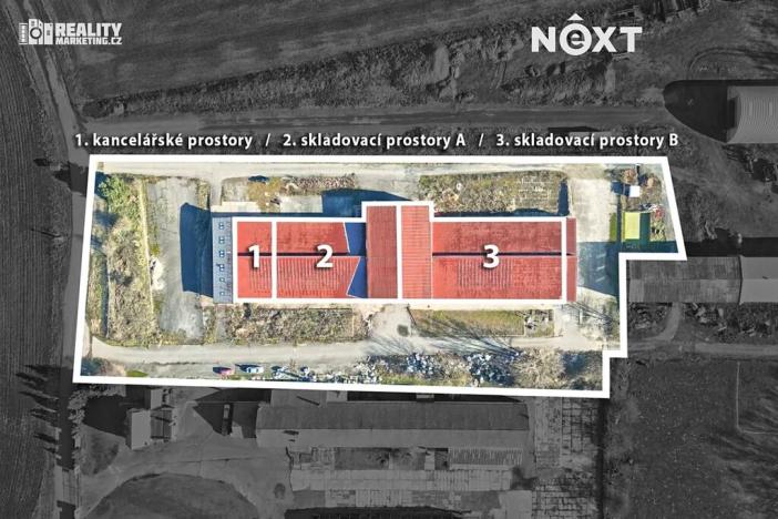 Pronájem skladu, Rostěnice-Zvonovice, 2417 m2