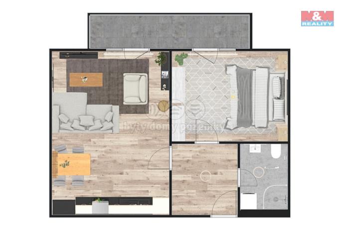 Prodej bytu 2+kk, Žleby, 59 m2