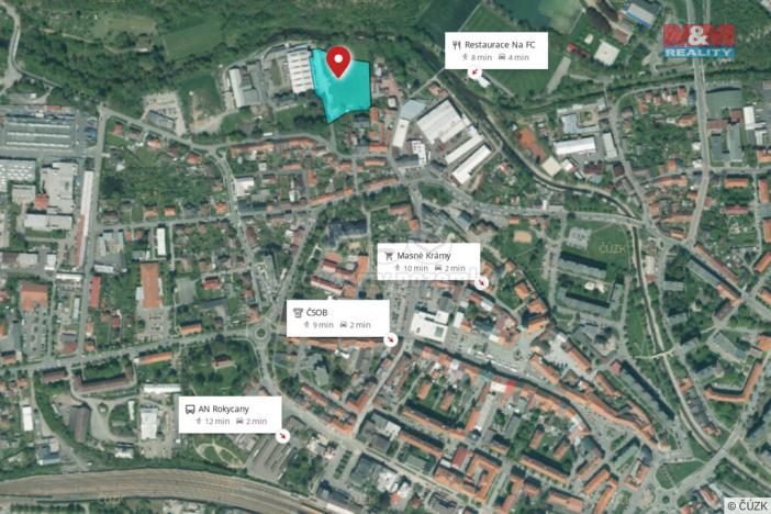 Pronájem komerčního pozemku, Rokycany - Plzeňské Předměstí, 7754 m2