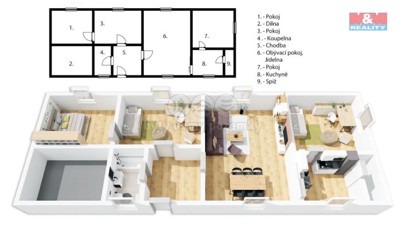 Prodej rodinného domu, Jaroměř, Na Vinicích, 107 m2