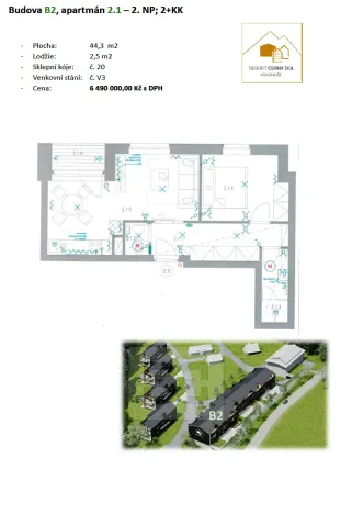 Prodej bytu 2+kk, Černý Důl, 47 m2