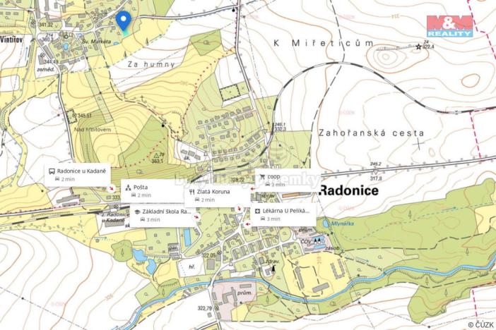 Prodej zahrady, Radonice - Vintířov, 1044 m2