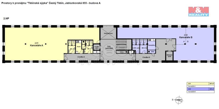 Pronájem kanceláře, Český Těšín, Jablunkovská, 217 m2