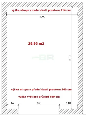 Prodej garáže, Litomyšl, T. G. Masaryka, 26 m2
