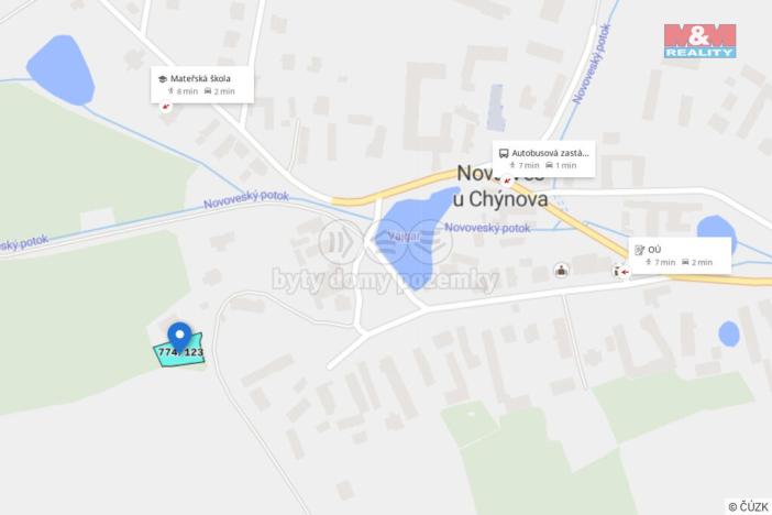Prodej pozemku pro bydlení, Nová Ves u Chýnova, 740 m2