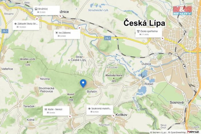 Prodej chaty, Stružnice - Bořetín, 489 m2