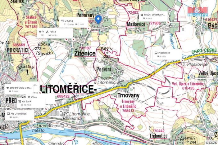 Prodej zahrady, Žitenice - Pohořany, 439 m2