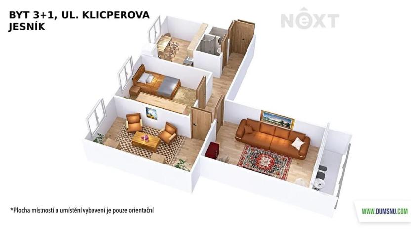 Prodej bytu 3+1, Jeseník, Klicperova, 60 m2